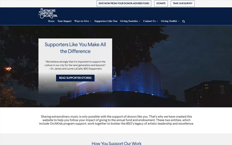 Baltimore Symphony Orchestra membership and impact Divi website