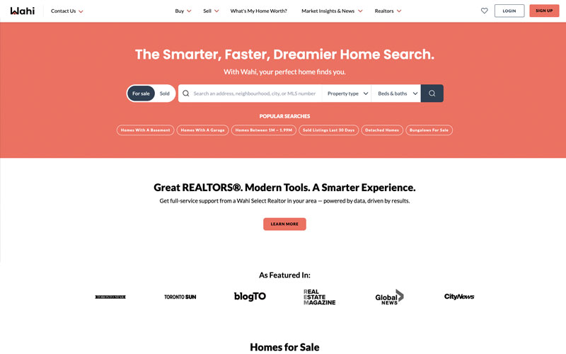 Wahi smart home search Divi website