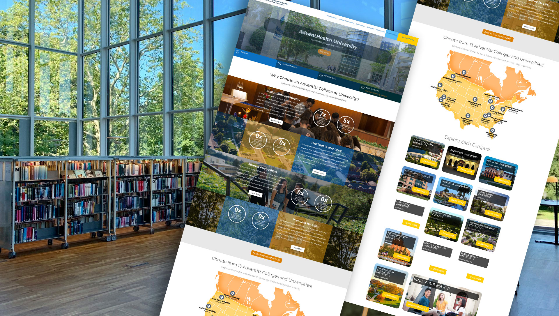 Adventist Colleges Divi website showcase