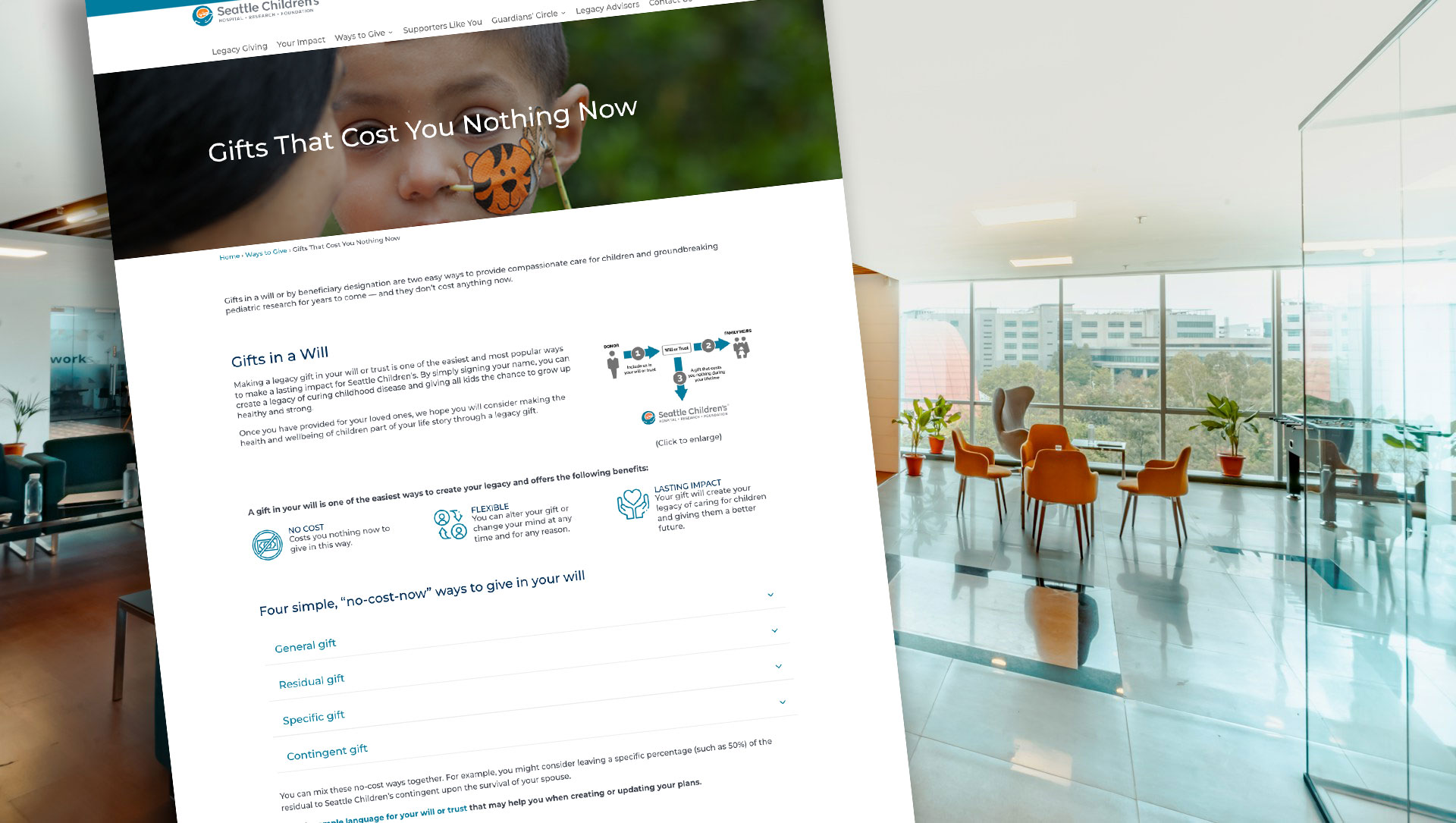 Seattle Children's responsive Divi website design