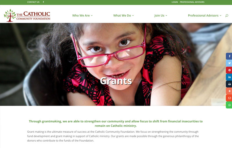 Catholic Community Foundation digital giving experience