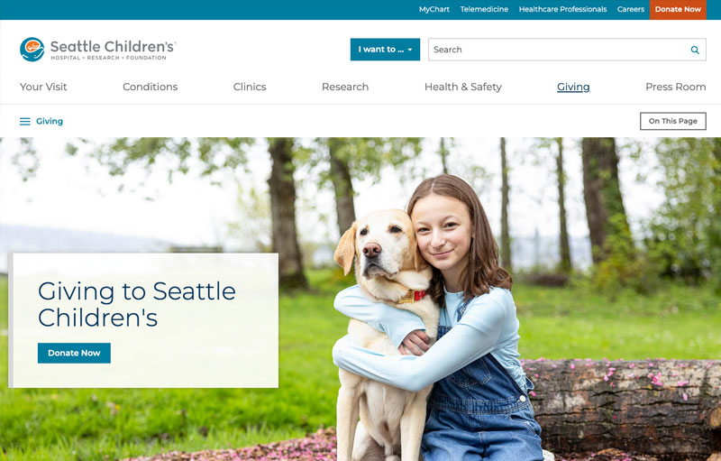 Seattle Children’s digital giving experience